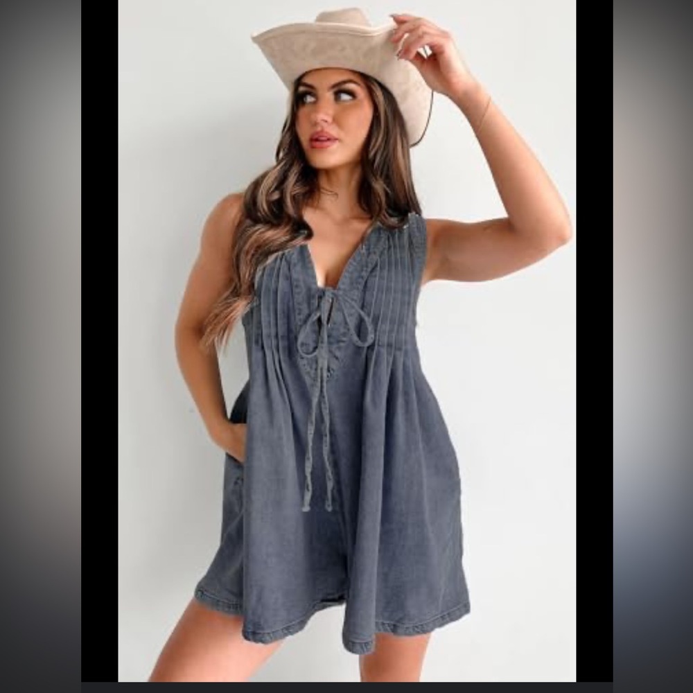 Amazon Denim Sleeveless Romper